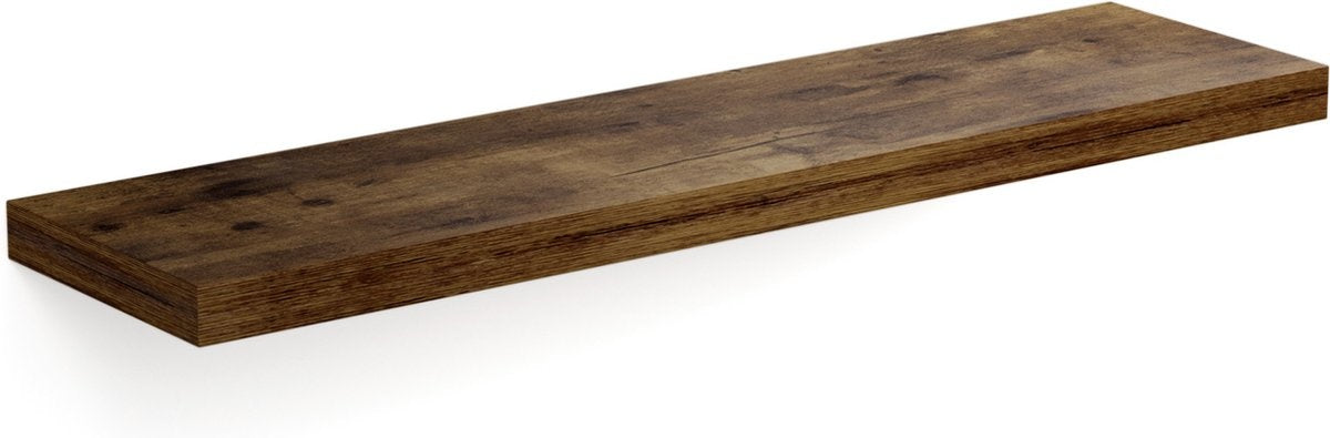 Casaria Wandregal Schwebendes Holzregal 15kg Belastbar Eiche Dunkel 90 cm