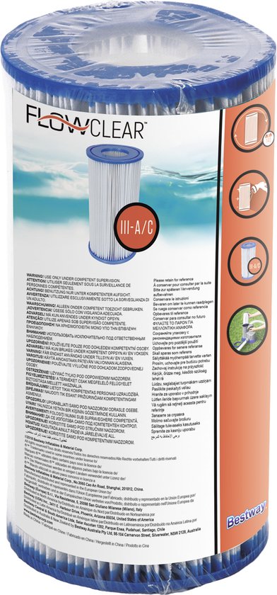 Bestway Typ III Poolpumpenfilter - für kristallklares Wasser