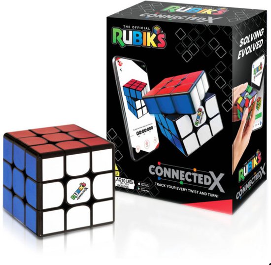 Rubik's Connected X – Intelligenter Würfel – Bluetooth-Würfel – Lernspielzeug – Interaktives Spielzeug – 3 cm x 3 cm