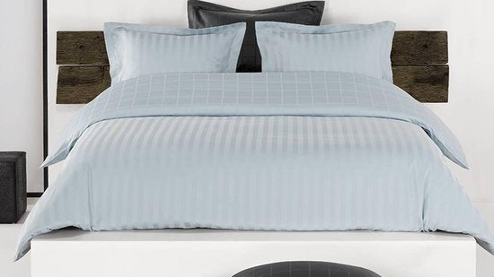 De Witte Lietaer Bettbezug aus Baumwollsatin Zygo – Hotelgröße – 260 x 240 cm – Blau
