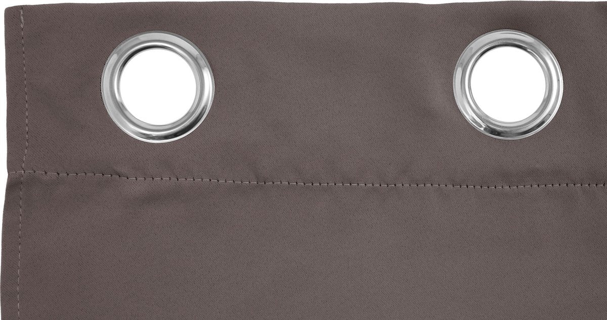 Home&Comfort Vorhang - Dunkel Taupe - 300 x 250 cm - Polyester