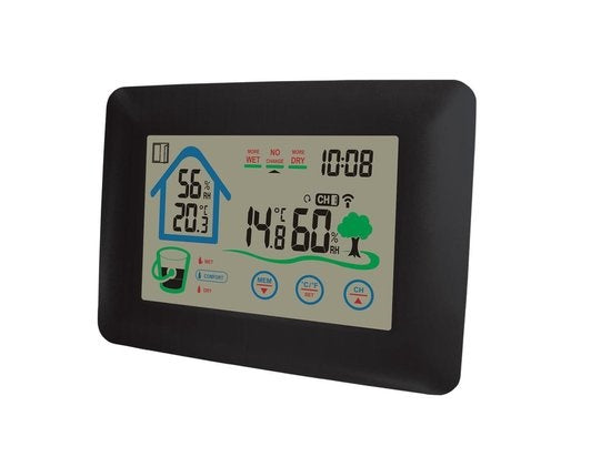 Denver WS-520 - Wetterstation - Innen und Außen - Misst Temperatur - Luftfeuchtigkeit - Schwarz