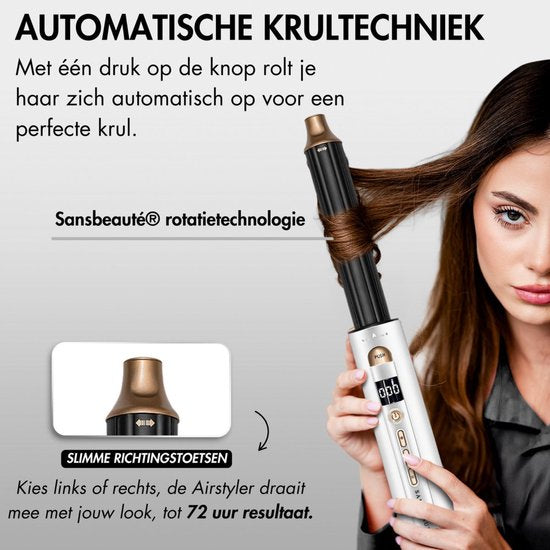 Sansbeauté® 9-in-1 Airstyler mit Diffusor - Multistyler - Haartrocknerbürste kurzes Haar - Lockenstab - Haarstyler - Haartrockner - Wärmebürste - Lockenbürste - Lockenstab - Haarglätter - Stylingbürste - 5 in 1 Hairstyler