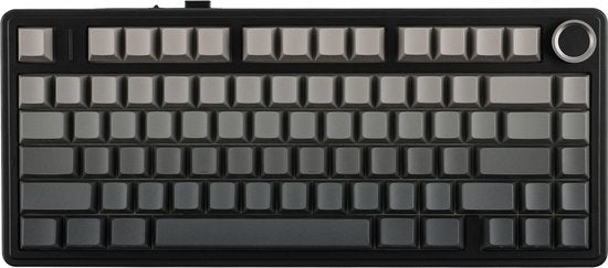EPOMAKER x AULA F75 – Schwarz/Grau – Mechanische kabellose Tastatur – RGB – 75 % – QWERTY – Gaming-Tastatur – Reaper-Switch