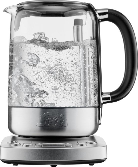 Solis Tea Kettle Automatic 5518 – Wasserkocher mit Temperaturregelung – Teekocher – Silber