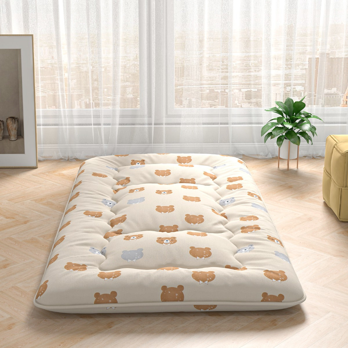 Coast Futonmatratze mit abnehmbarem Bezug und Tragetasche - 90 x 200 cm - Creme