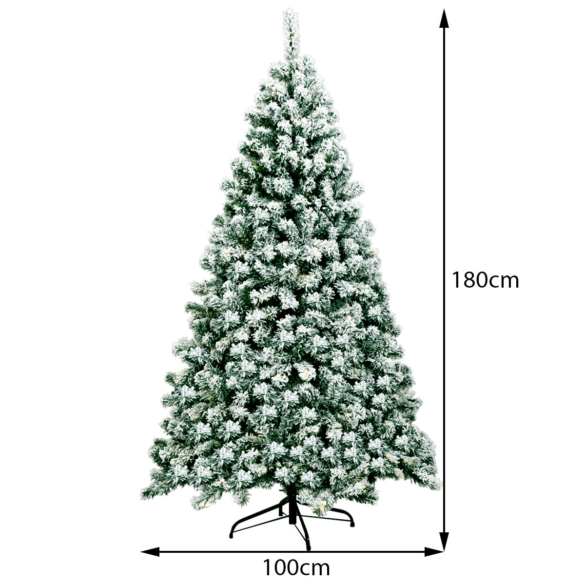Coast 180 cm hoher künstlicher Weihnachtsbaum mit warmen LED-Lichtern Weihnachtsbaum Grün + Weiß