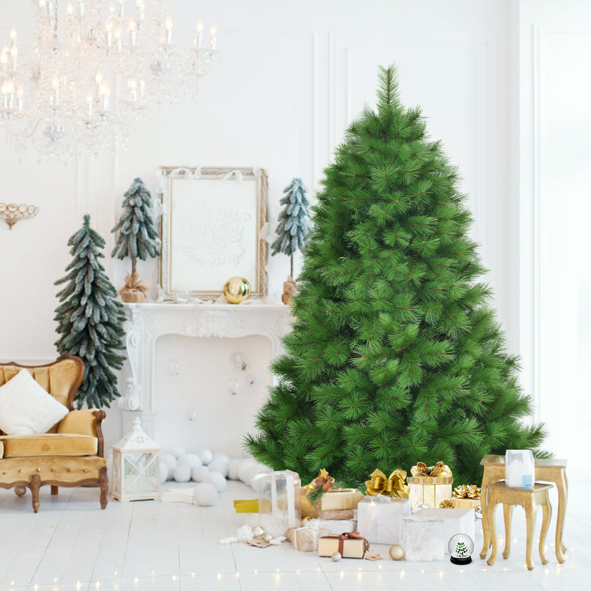 Coast 180 cm künstlicher Weihnachtsbaum Weihnachtsbaum pvc Nadeln künstlicher Baum mit Metallständer grün