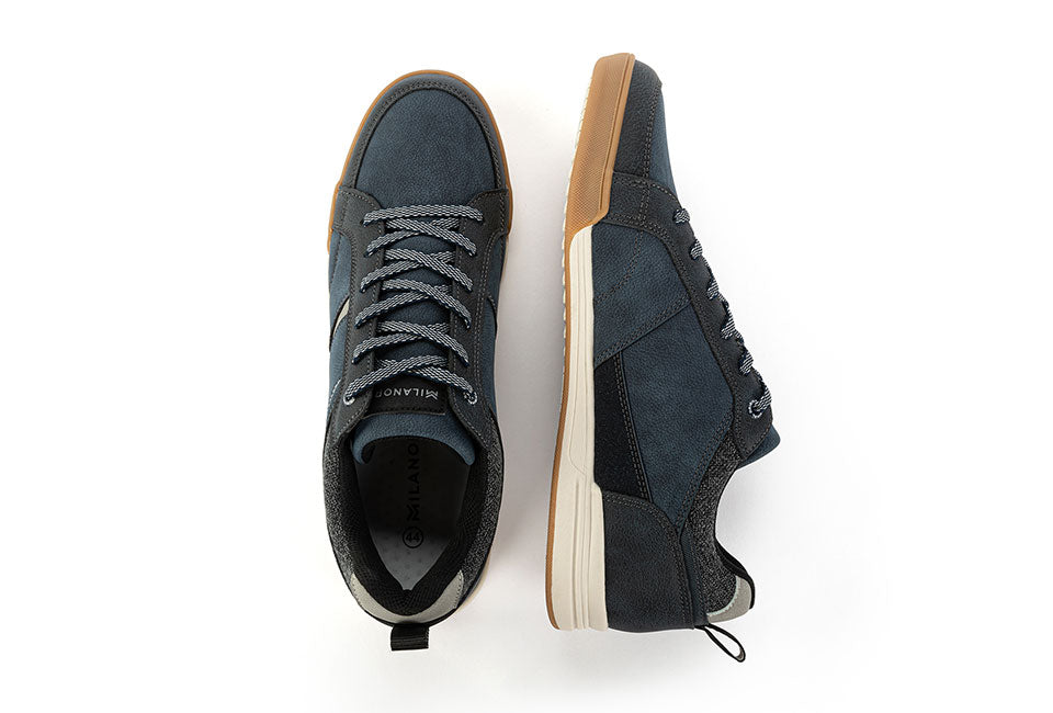 Milanoro - Bequeme Herren-Turnschuhe - Navy - Größe 40