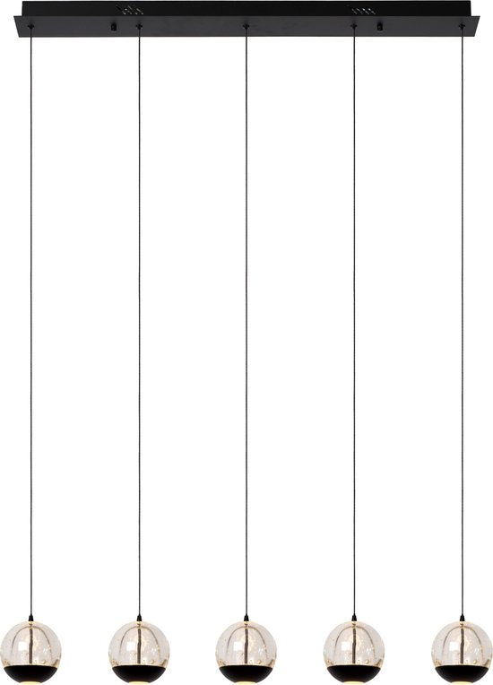 Lucide SENTUBAL – Hängeleuchte – LED, dimmbar – 5 × 5,3 W, 2700 K – Schwarz