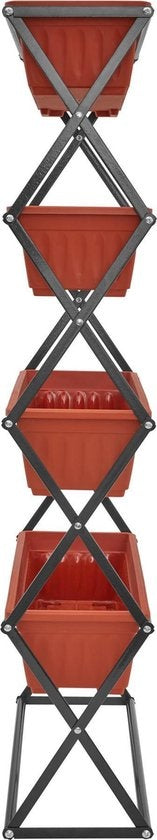 tectake - Verticaal plantenrek met 4 bakken - 403445