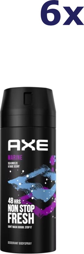 Axe 48h Non-Stop Fresh Deodorant-Spray Marine – 6 x 150 ml