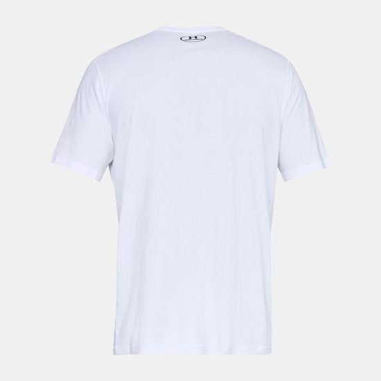 Under Armour UA M SPORTSTYLE LC SS-WHT Herren-Sportshirt – Weiß – Schwarz