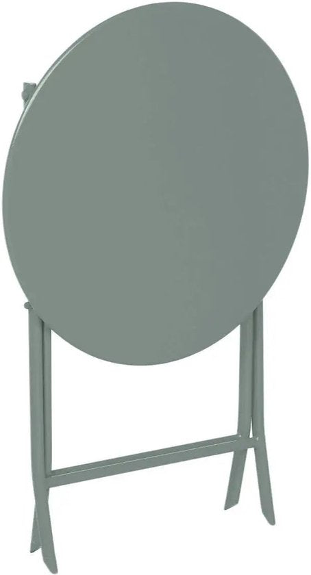 Runder, klappbarer Gartentisch aus Stahl für 2 Personen – GREENSBORO