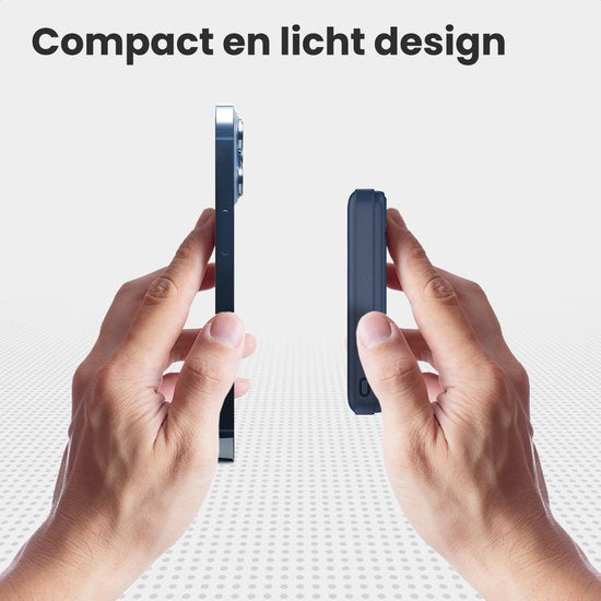 Auronic Powerbank - 10000 mAh - Geeignet für iPhone 12/13/14/15 und MagSafe - 22.5W - Kabelloses Laden - Blau