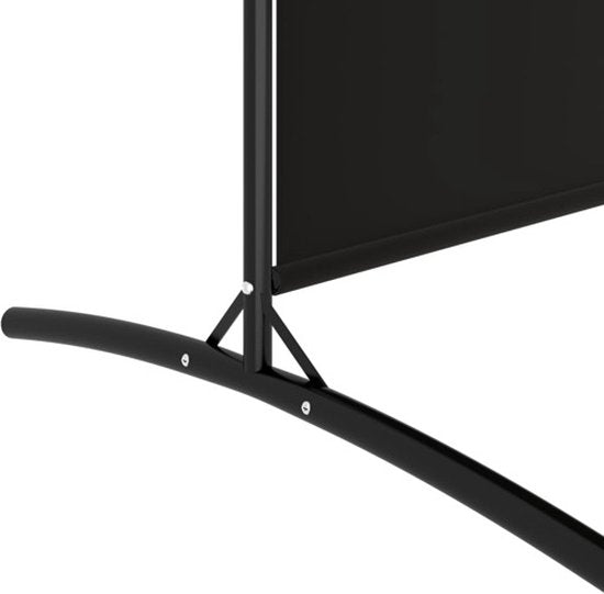 vidaXL – Raumteiler – mit – 2 – Paneelen – 175 x 180 – cm – Stoff – schwarz