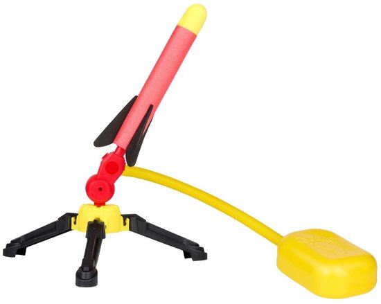 Eddy Toys Raketen-Spielzeug – Schaumstoffrakete mit Luftpumpe – Stomp Rocket-Set für Kinder – 3 x 25 cm lange Schaumstoffraketen – Spielzeug für draußen ab 4 Jahren