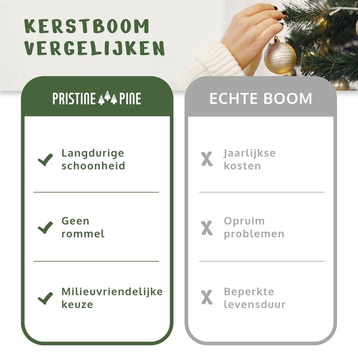 PristinePine Künstlicher Weihnachtsbaum 210 cm - Metallfuß - Grün