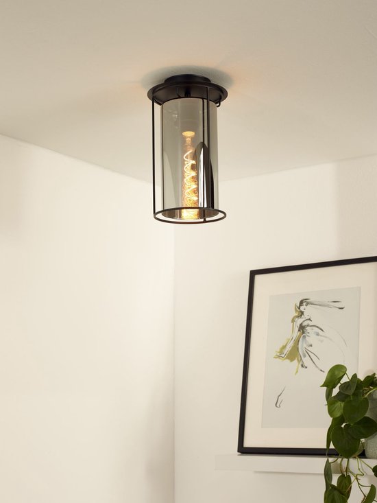 Lucide DOUNIA Deckenleuchte – Ø 17 cm – E27 – Schwarz