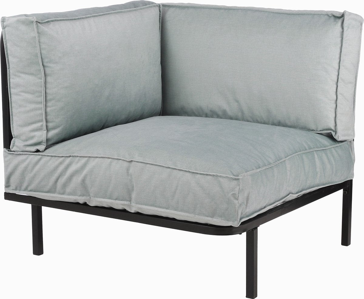 Mica Decorations Celo Lounge Sofa Eckelement - 83x83x78 cm - Schwarzes Metall