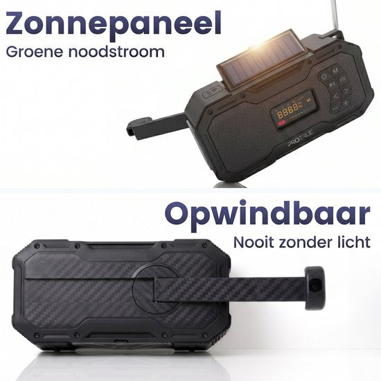 Solarbetriebenes Notradio mit Handaufzug – FM/AM-Notradio – 5000-mAh-Powerbank mit Solarladung – Baustellenradio mit Lautsprecher – Badezimmerradio – Notfallpaket