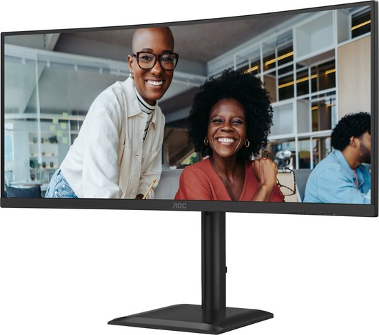 AOC CU34E4C – Gebogener, ultrabreiter Business-Monitor – USB-C 90 W – 5 Jahre Garantie – 34 Zoll