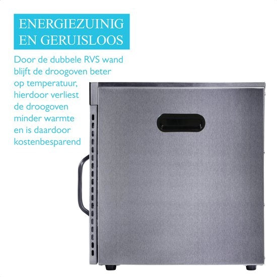 Wartmann 2110 DH Lebensmitteltrockner, Trockenschrank, Dehydrator, Edelstahl, 10-lagig.