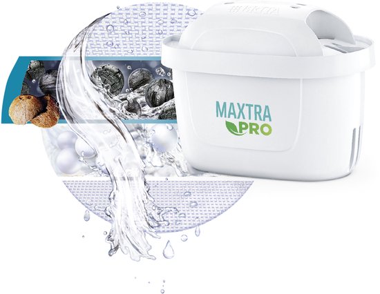 BRITA Wasserfilterkanne Marella Cool – 2,4 l – Weiß – inkl. 3 MAXTRA PRO Pure Performance Wasserfilterkartuschen – Vorteilspackung