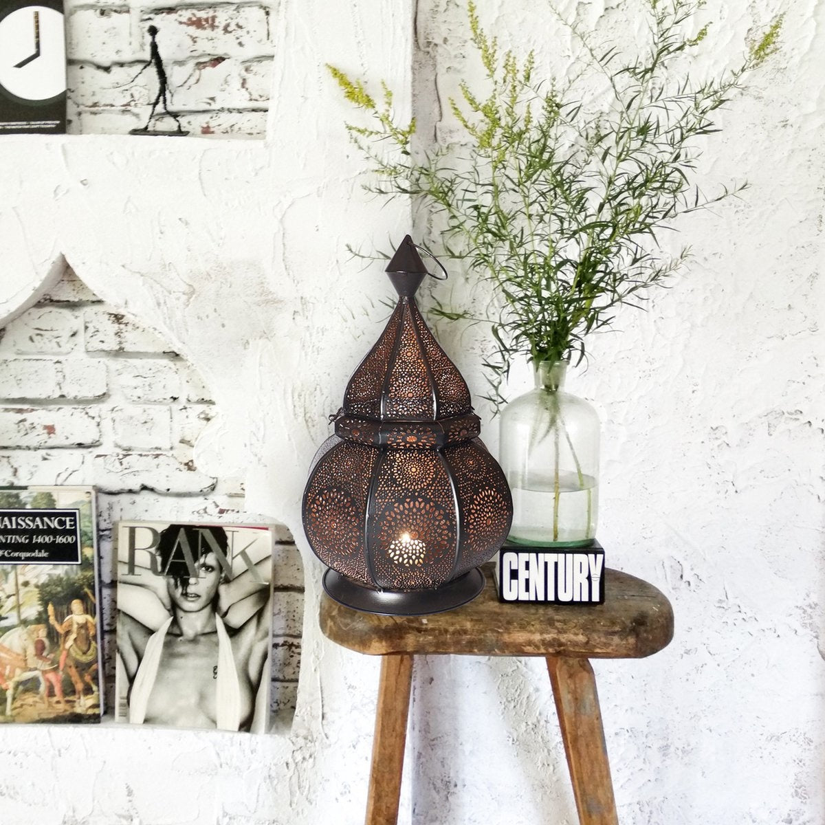 Gadgy Orientalische Laterne - Arabisches Windlicht - Teelichthalter - Teelichthalter - 36 cm - Metall