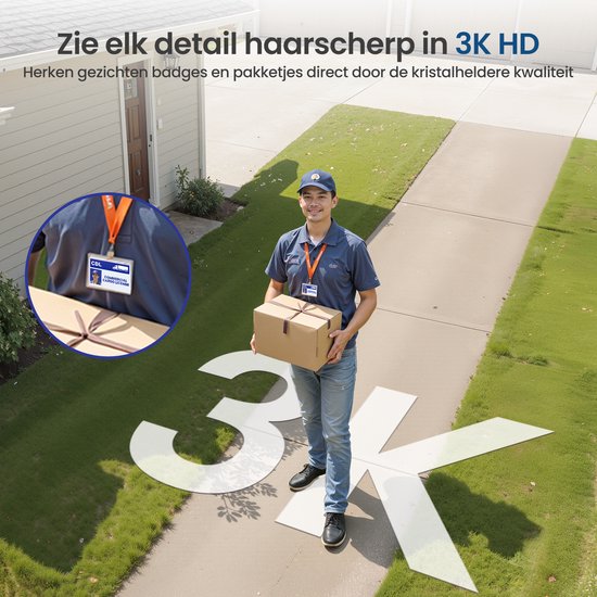 Gologi Solar Premium-Überwachungskamera für den Außenbereich – 10.400 mAh – 2,5K – Nachtsicht – Bewegungserkennung – Überwachungskamera – Solarpanel – kabellos – USB-C – WLAN und App – Schwarz