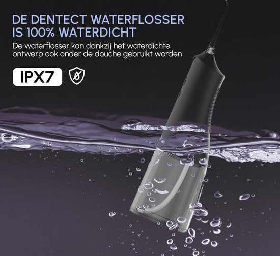 Dentect Wasserzahnbürste – Nasendusche – Munddusche – Zungenreiniger – 9 Einstellungen – Zahnbelag-Entferner – Zusätzliche Aufsätze – Reinigung von Zahnspangen – Zahnstein-Entferner