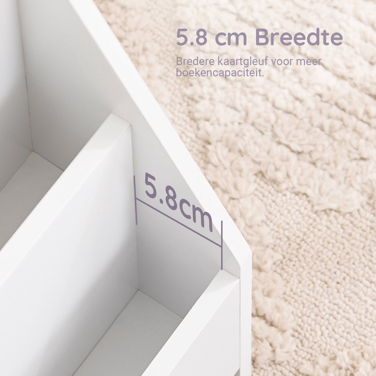 SoBuy Kinderbuchregal KMB32-K-W - Weiß - 70x60x30 cm - Sicher und praktisch