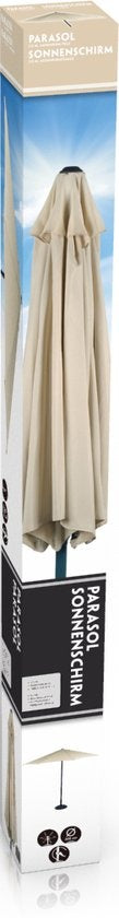Lifetime Garden Sonnenschirm - Stockschirm - Ã˜300 cm - champagner/beige - mit Kurbel