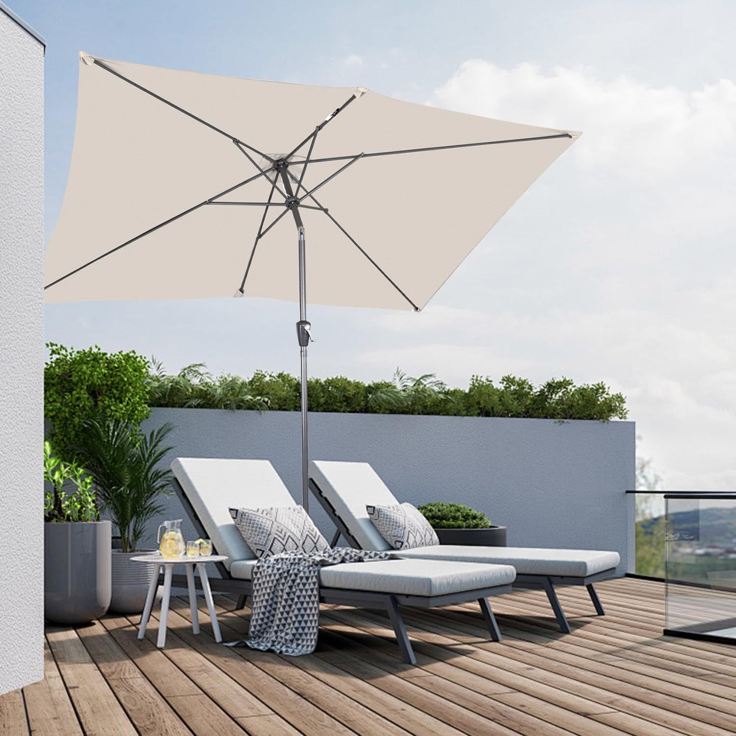 Angel Living Sonnenschirm - Rechteckig - 200 x 300 cm - Beige