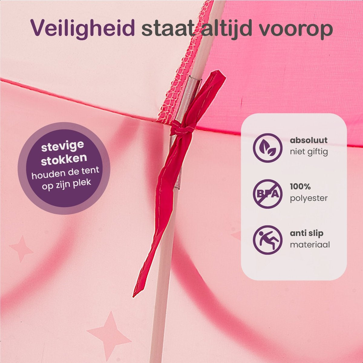 Gofun Heavenly Hearts Speeltent - Voor Kinderen Vanaf 3 Jaar - Buiten en Binnen - Speeltentje - Voor meisjes - Roze