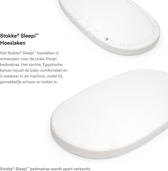 Stokke® Sleepi™ Kinderbett-Spannbetttuch V3 – Weiß