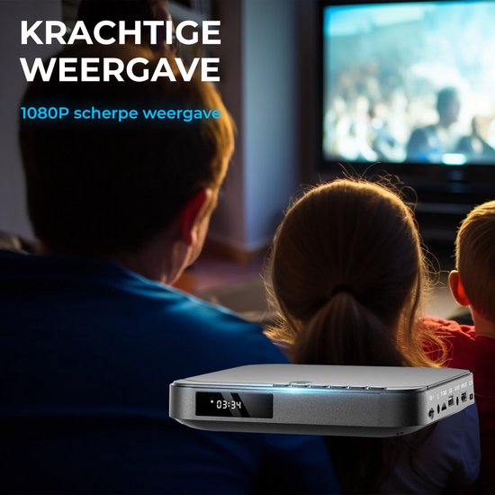 Urgoods - Mini-DVD-Player - mit HDMI - 1080P Full HD - Schwarz