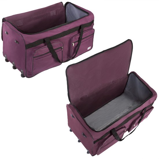 DBA XXL Reisetasche Lila mit Trolleyfunktion 3 Rollen 160 LITER 85x43x44cm
