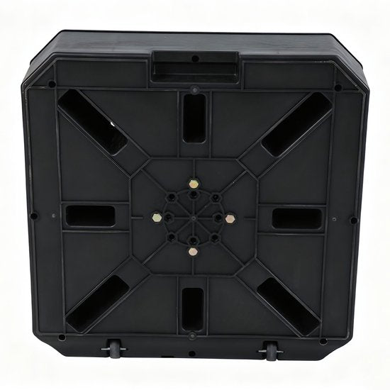 AXI Sonnenschirmständer, befüllbar – Schwarz – 82 x 82 x 19 cm – Mit 2 Rädern – Mit Tragegriff – Für Schwebeschirme bis zu 3 x 3 m oder mit einem Durchmesser von 3 m – HDPE-Kunststoff – Befüllbar mit 115 Litern Wasser