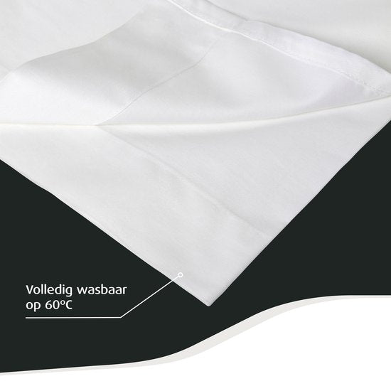 Home by TEMPUR® - Topper Spannbetttuch - Weiß - 90 x 200 x 9 cm - Baumwollsatin - Bügelfrei - Trocknergeeignet