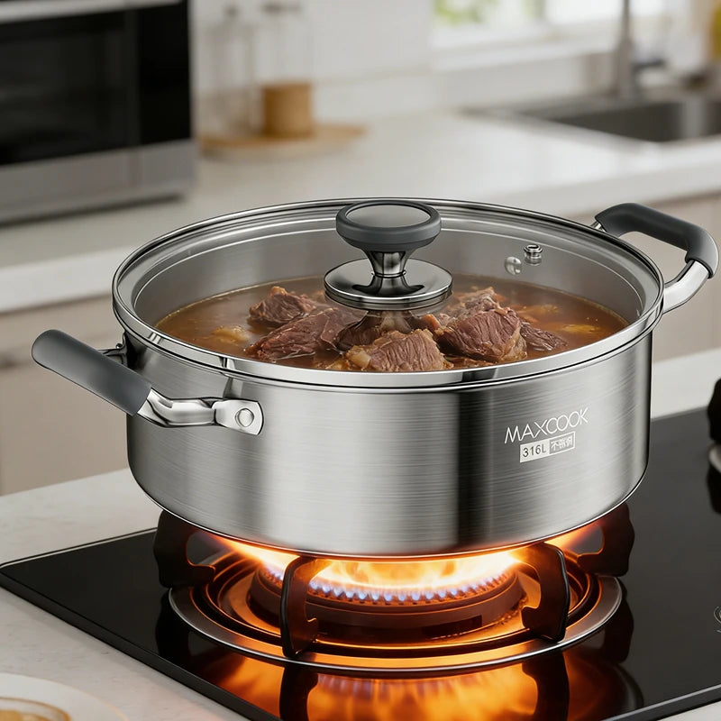 Maxcook Edelstahl-Hotpot – 30 cm – 6,5 Liter