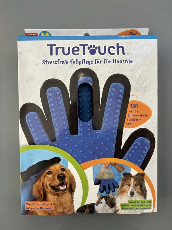 True Touch Haustierhandschuh – Fellpflegehandschuhe für Katzen und Hunde – Haustierbürste – Massagehandschuh – Hundesalon – Haustierhandschuh – Tierbürstenhandschuh