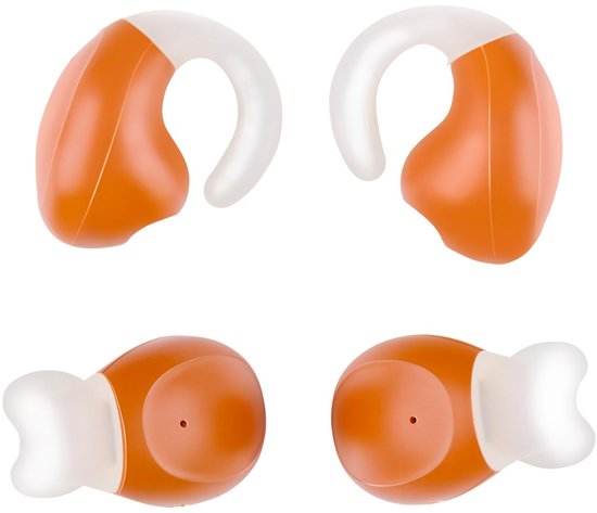 Grundig kabellose Bluetooth-Ohrhörer – kabellose Ohrhörer mit LED-Display und Ladecase – In-Ear-Ohrhörer mit OWS-Technologie und USB-C-Ladegerät – Orange