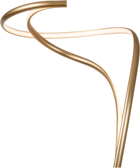 Lucide SARDANA – Stehlampe – Ø 44 cm – LED, dimmbar – 1x28 W, 2700 K – Mattgold / Messing