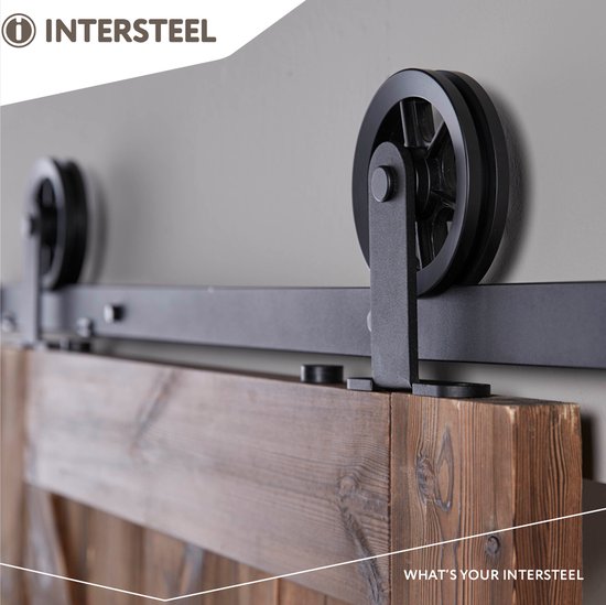 Intersteel Schiebetürsystem Wheel Top, mattschwarz