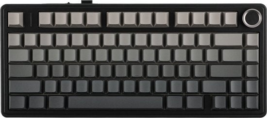 AULA F75 Pro – Kabellose Gaming-Tastatur – Mechanisch – Seitlich bedruckte Tasten – Gasket-Schalter – Hot-Swap – Tri-Mode – QWERTY-Tastatur – 80 Tasten – Schwarz-Grau