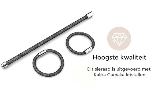 Yolora Damen Mesh Armband - Kalpa Camaka Kristalle - Damenarmband Schwarz - Schmuck - Luxus-Geschenk-Box - Geschenk-Box - Exklusive Geschenk-Box - Schöne Geschenk-Box - Geschenk zum Muttertag