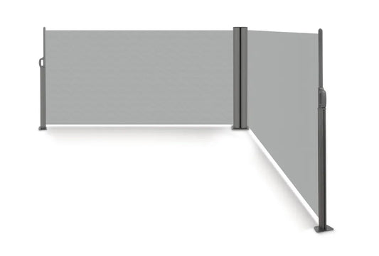 Hortensus Doppelter Aluminium-Windschutz 6 m x 1,8 m - Grau