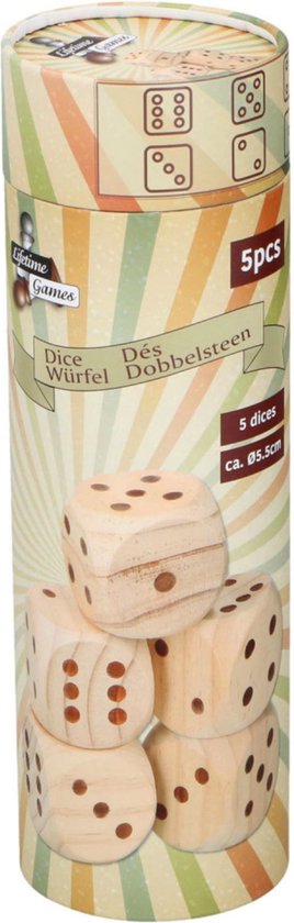 Lifetime Games Würfel Holz 5-tlg.
