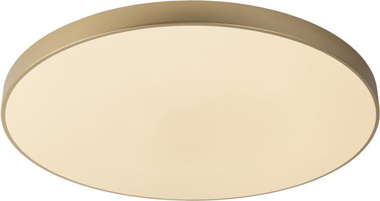 Lucide UNAR – Deckenleuchte – Ø 80 cm – LED 3-Stufen-Dimmer – 1x80 W, 2700 K – Mattgold / Messing